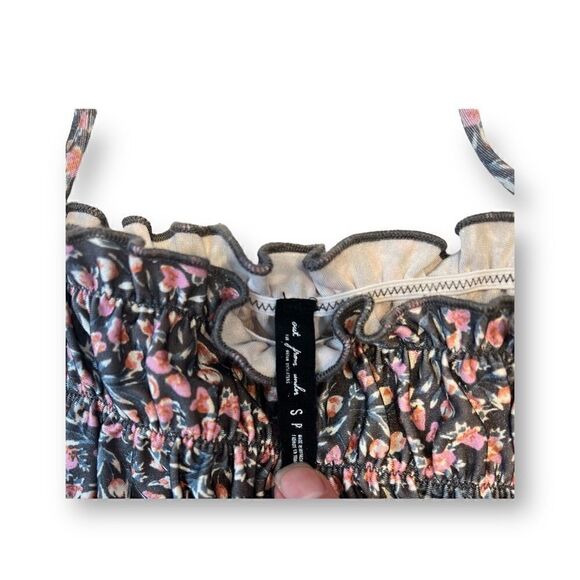 Out From Under Urban Outfitters Floral Cropped Top Size Small - Picture 3 of 4